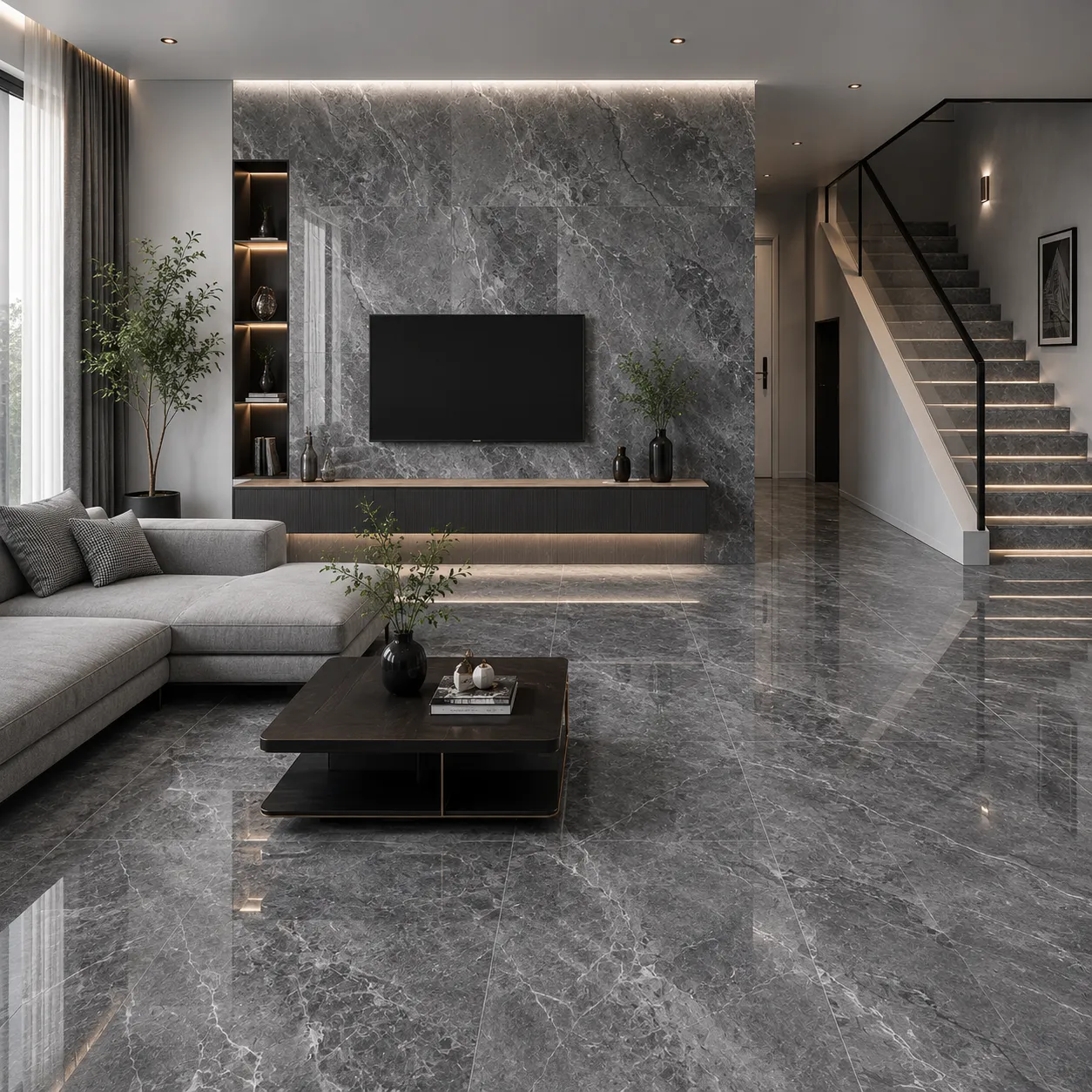 اسموکی طوسی تیره 120×60