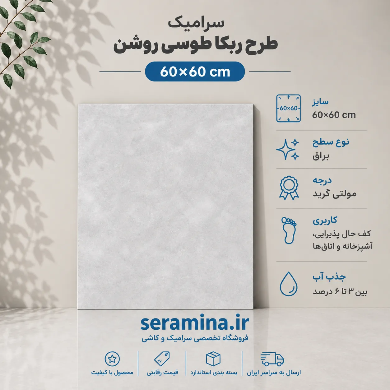 ربکا طوسی روشن 60×60